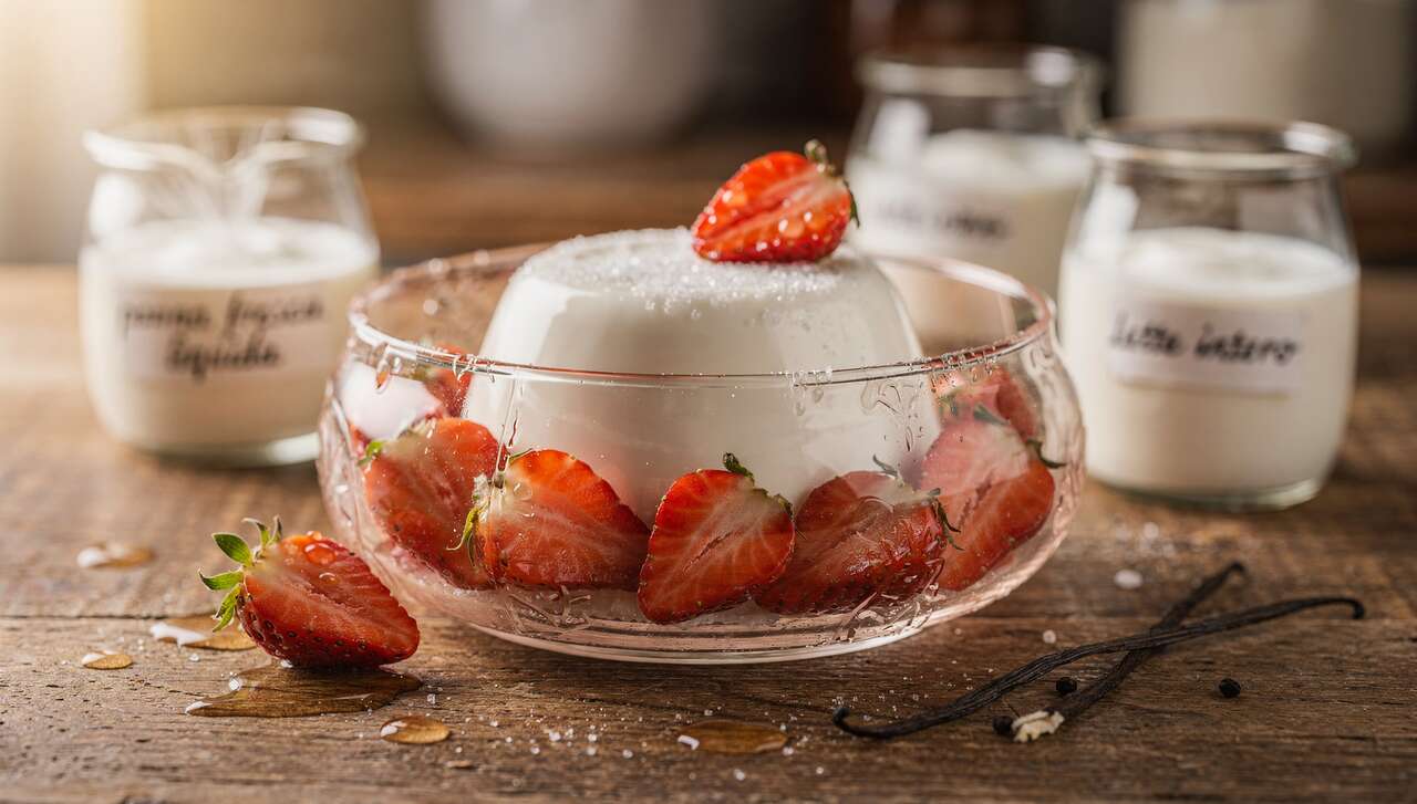 Panna cotta alle fragole senza gelatina, con agar agar e fragole fresche di  Basilicata